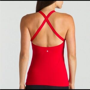 KiraGrace Yoga Halter Top in Ruby Red